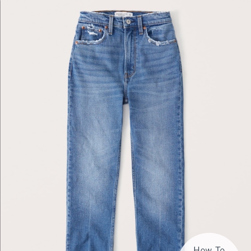 Abercrombie The Ankle Straight Ultra High Rise